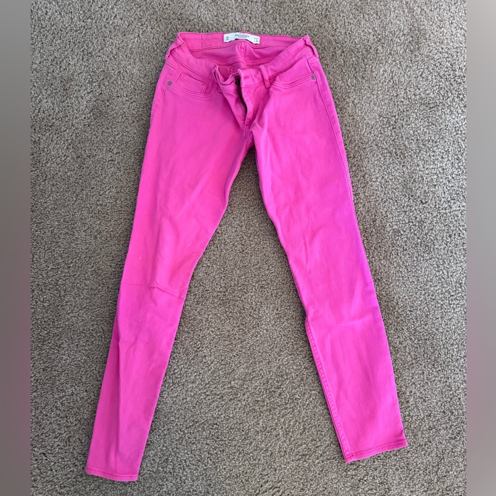 Abercrombie & Fitch Hot Pink Skinny Jeans